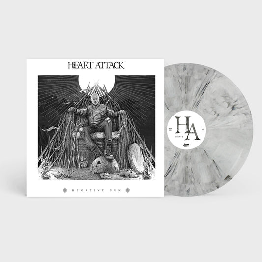 Heart Attack - Negative Sun (White/Black Marble Vinyl) - Rock - LP