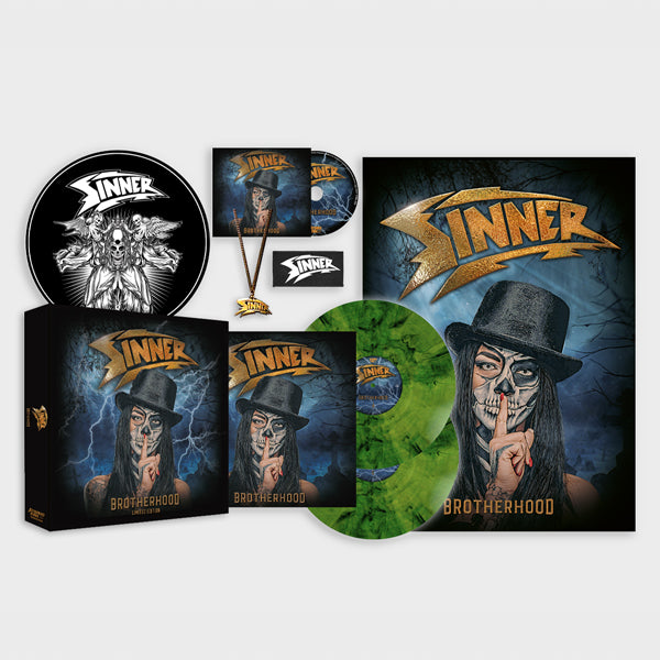 Sinner - Brotherhood (Box Set) (Yellow/Blue/Black Marble Vinyl) - Metal - LPB