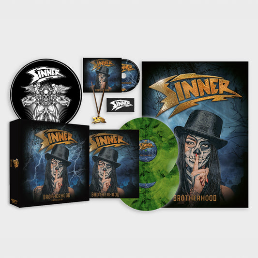 Sinner - Brotherhood (Box Set) (Yellow/Blue/Black Marble Vinyl) - Metal - LPB