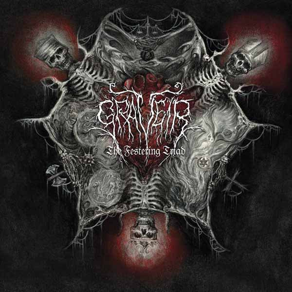 Graveir - The Festering Triad (Red Black Splatter Vinyl) - Black Metal - LP