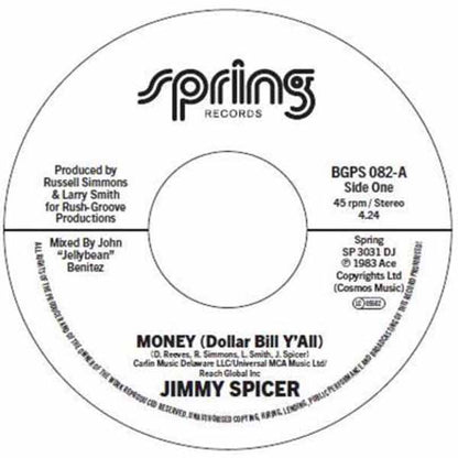 Jimmy Spicer - Money (Dollar Bill YAll) - Soul/Funk - Music Vinyl 7" Record
