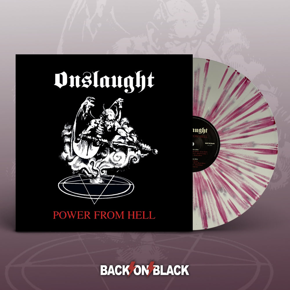 Onslaught - Power From Hell (White W/ Red Splatter Vinyl) - Metal - LP
