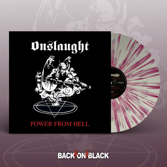 Onslaught - Power From Hell (White W/ Red Splatter Vinyl) - Metal - LP