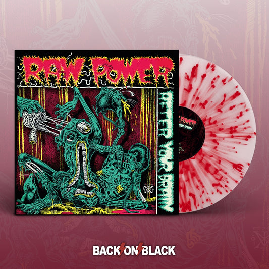 Raw Power - After Your Brain (White W/ Red Splatter Vinyl) - Hardcore - LP