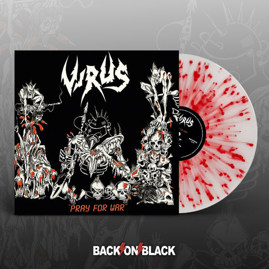 Virus - Pray For War (White W/ Red Splatter Vinyl) - Thrash Metal - LP