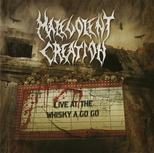 Malevolent Creation - Live At Whiskey A Go Go (Clear Vinyl 2Lp) - Death Metal - DLP