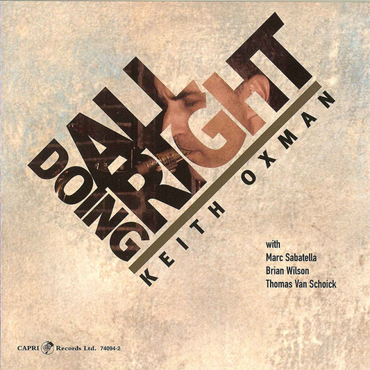 Keith Oxman - Doing All Right - Jazz - CD