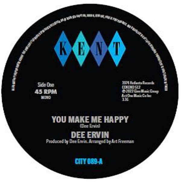 Dee Ervin - You Make Me Happy / Give Me One More Day - Soul/Funk - 7