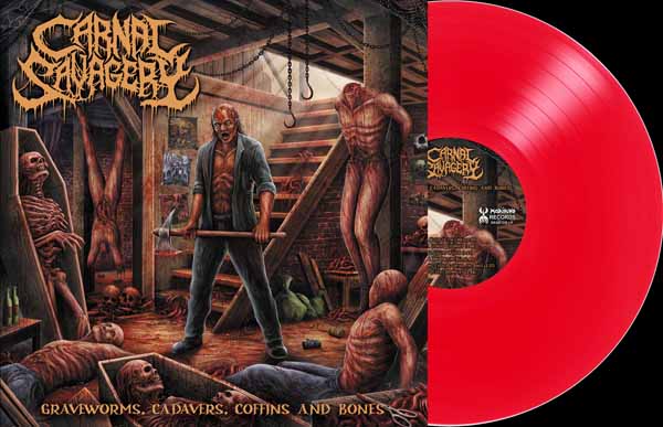 Carnal Savagery - Graveworms, Cadavers, Coffins And Bones (Clear Blood Red) - Death Metal - LP