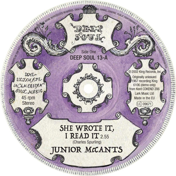 Junior Mccants - She Wrote It, I Read It - Soul/Funk - 7