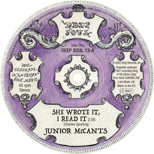 Junior Mccants - She Wrote It, I Read It - Soul/Funk - 7