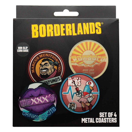 Borderlands Set of 4 Printed Metal Coasters