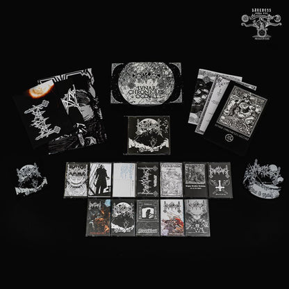 Moonblood - Lunar Chronicles Occult (12 Cassette Box Set W/ Cd, Book, Flag, Patches & Posters) - Black Metal - Music Cassette