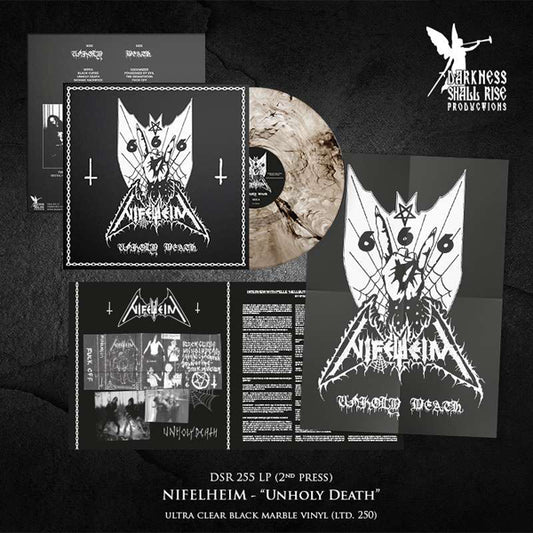 Nifelheim - Unholy Death (Ultra Clear Black Marble Vinyl) - Black Metal - LP