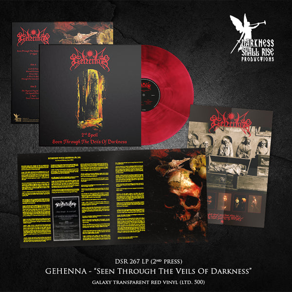 Gehenna - Seen Through The Veils Of Darkness (The Second Spell) (Galaxy Transparent Red/Black Vinyl) - Black Metal - LP
