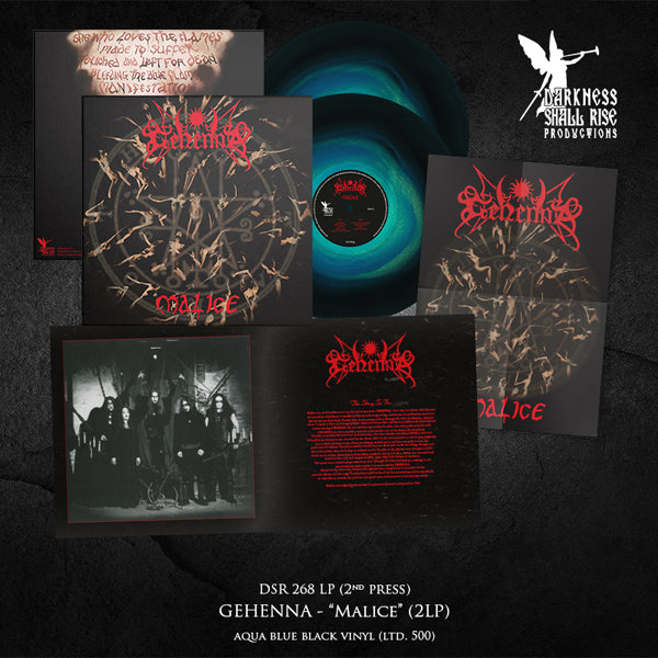 Gehenna - Malice (Our Third Spell) (Aqua Blue Black Ice Vinyl 2Lp) - Black Metal - DLP