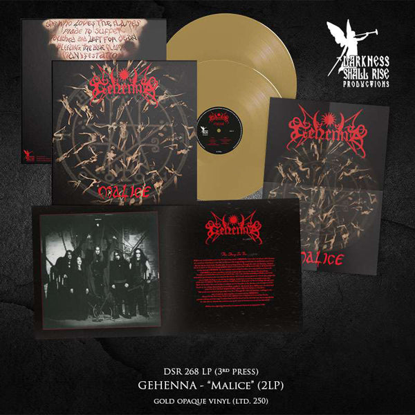 Gehenna - Malice (Our Third Spell) (Gold Vinyl 3Rd Press) - Black Metal - DLP