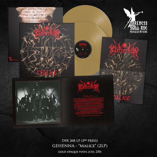 Gehenna - Malice (Our Third Spell) (Gold Vinyl 3Rd Press) - Black Metal - DLP