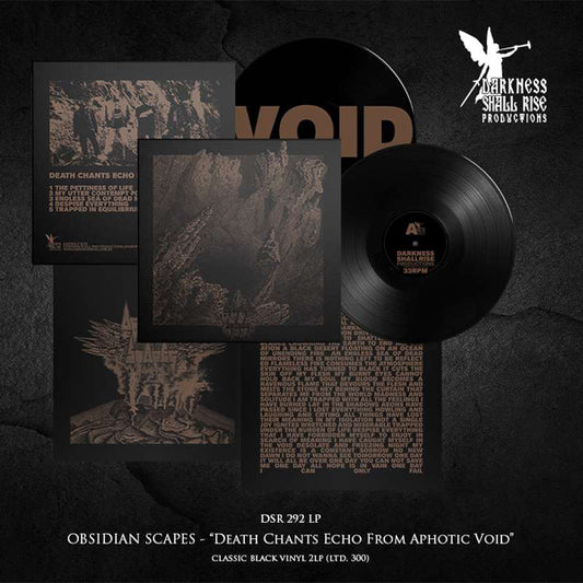 Obsidian Scapes - Death Chants Echo From Aphotic Void (Black Vinyl) - Doom Metal - DLP