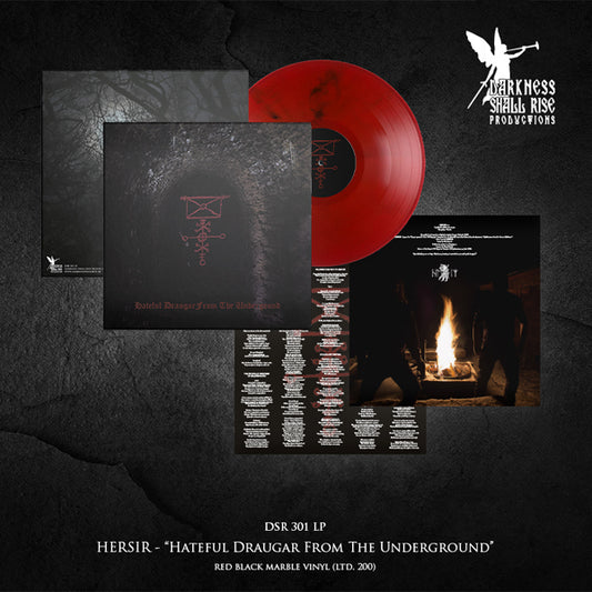 Hersir - Hateful Draugar From The Underground (Red / Black Marble Vinyl) - Black Metal - LP