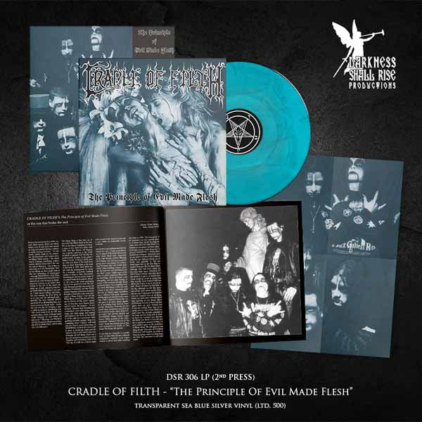 Cradle Of Filth - The Principle Of Evil Made Flesh (Transparent Sea-Blue Vinyl) - Black Metal - LP