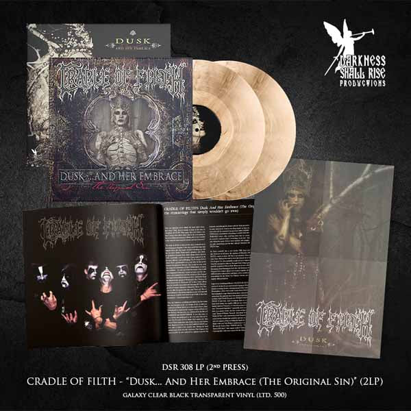 Cradle Of Filth - Dusk And Her Embrace (The Original Sin)(2Lp Galaxy Clear/Black Transparent) - Black Metal - DLP