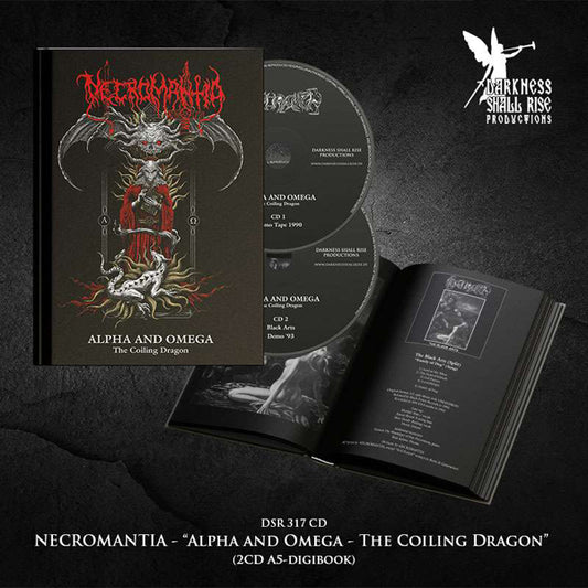 Necromantia - Alpha And Omega - The Coiling Dragon (2Cd A5 Hardcover-Digibook) - Black Metal - DCD