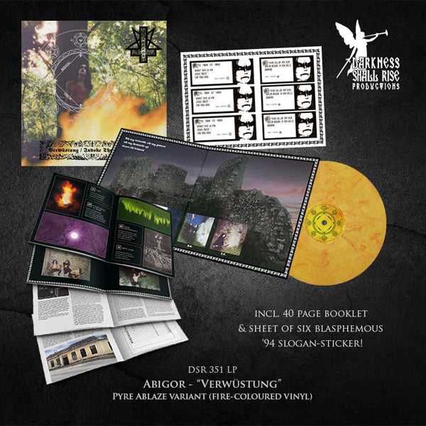 Abigor - Verwüstung / Invoke The Dark Age (Transparent Fire Colored Vinyl) - Black Metal - LP