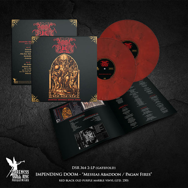Elvis Presley - Messias Abaddon / Pagan Fires (Red/Black Old Purple Marble Vinyl 2Lp) - Black Metal - Vinyl Double Album