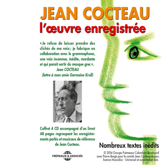 Jean Cocteau - LOeuvre Enregistrée (Nombreux Textes Inédits En 4 Cd) - Rock/Pop - 4CD