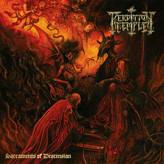 Perdition Temple - Sacraments Of Descension (Neon Orange With Blacl/Brown Splatter) - Death Metal - LP