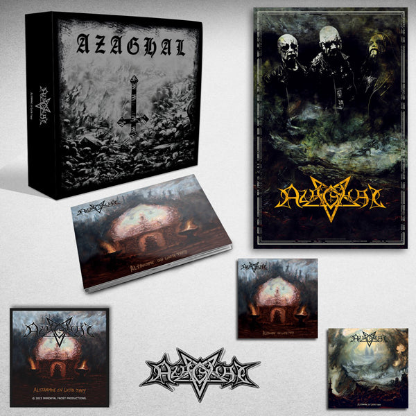 Azaghal - Alttarimme On Luista Tehty (Digipack +24 Page Booklet & Poster With Exclusive Merch:Flag, Crest Metal Logo Pin, Woven Patch & 2 Album Cover Stickers) - Black Metal - CDB