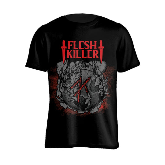 Fleshkiller - Red Logo - Metal - TS
