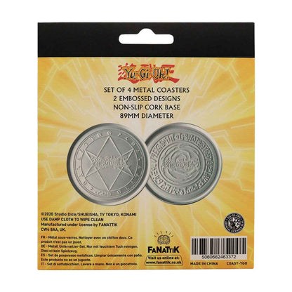 Yu-Gi-Oh! Set of 4 Embossed Metal Coasters
