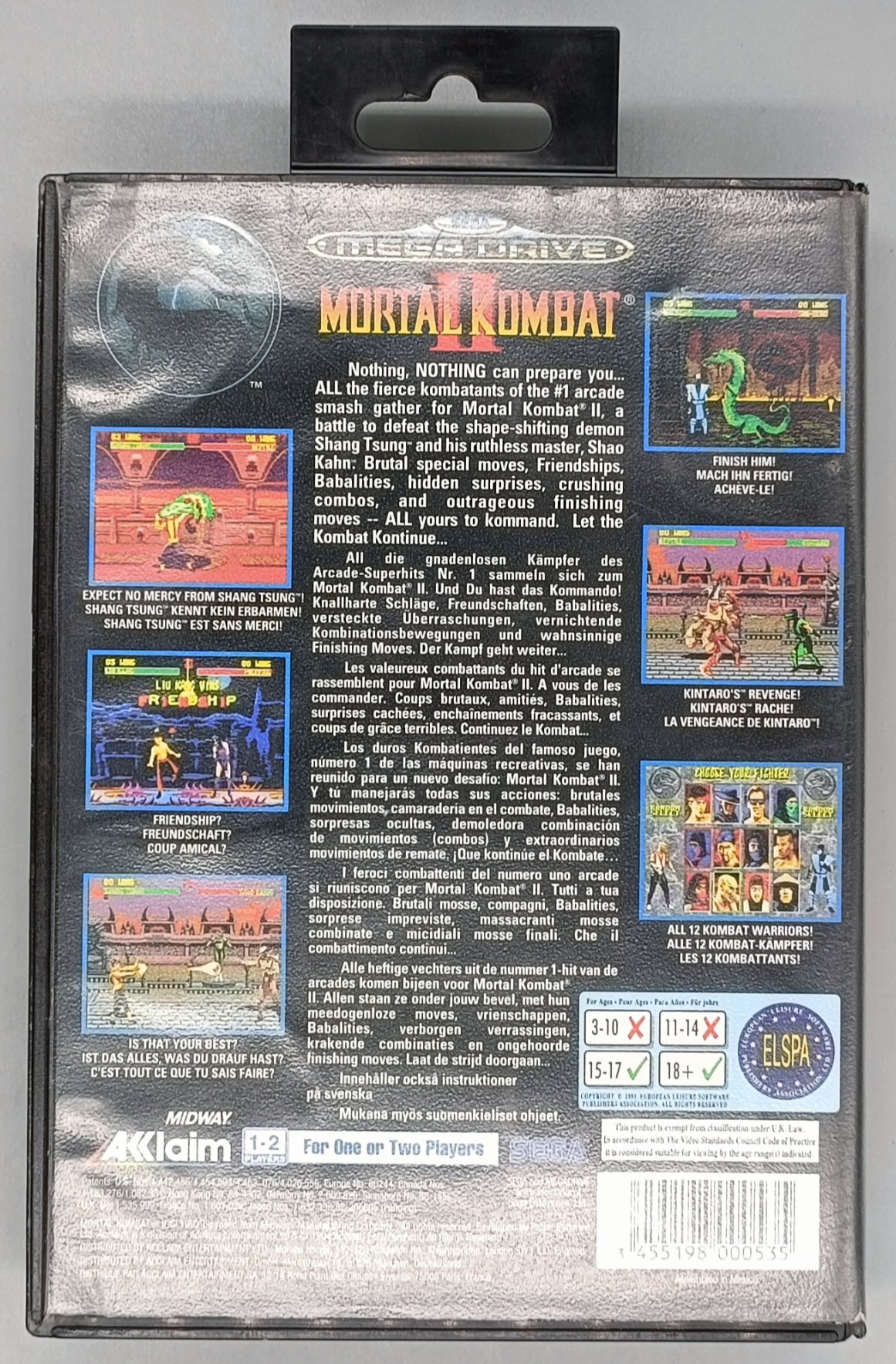 Mortal Kombat II for Sega MegaDrive Mega Drive - UK CIB