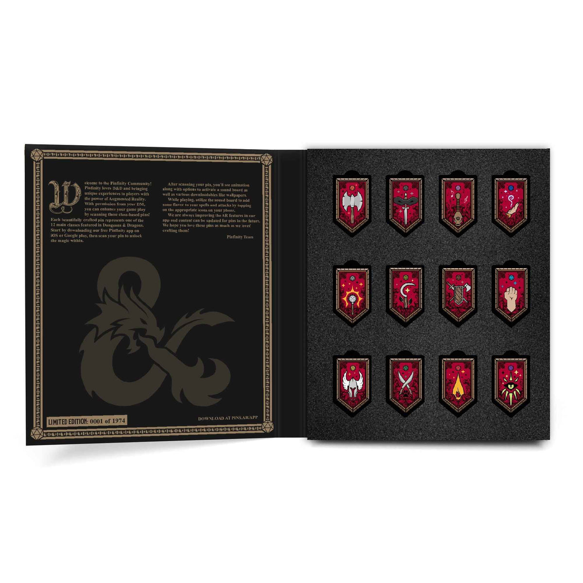 Pinfinity AR Pin: Dungeons & Dragons Limited Edition 12 Class Set PDDSET001