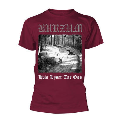 Burzum - Hvis Lyset Tar Oss (Maroon) - Black Metal T-Shirt Medium