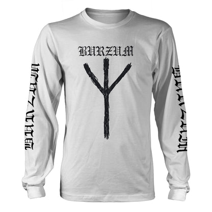 Burzum - Rune (White) - Black Metal - LS - Long Sleeve Shirt Large
