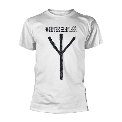 Burzum - Rune (White) - Black Metal - TSFB - T-Shirt, Front & Back Print X-Large