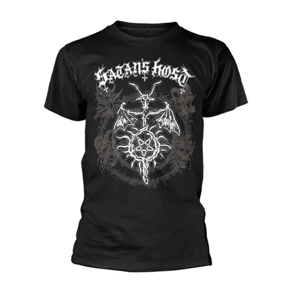 Satans Host - Celebration (White) - Black Metal - TSFB - T-Shirt, Front & Back Print Medium