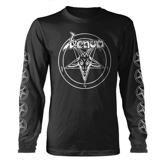 Acid Reign - Baphomet Pentagram (White) - Medium - Metal - Long Sleeve Shirt