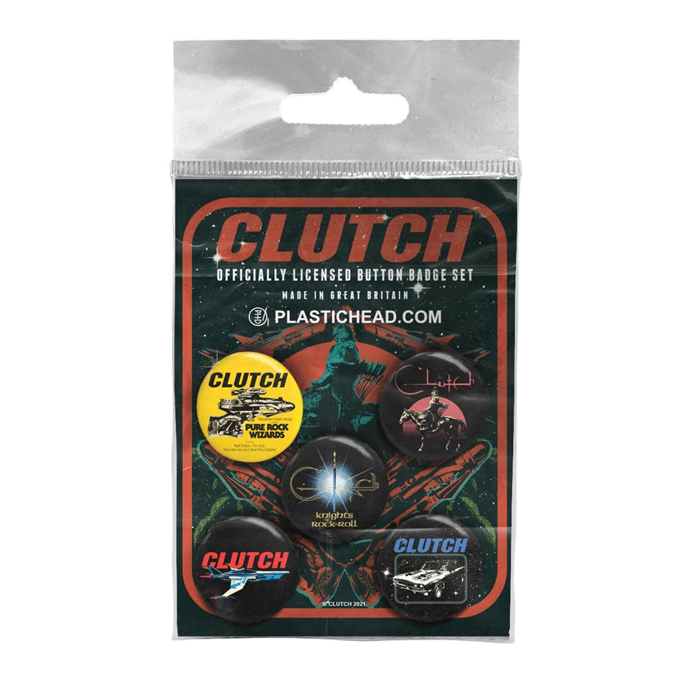 Clutch - Clutch Button Badge Set - Rock - BADGEP