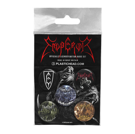 Emperor - Button Badge Set - Black Metal - BADGEP