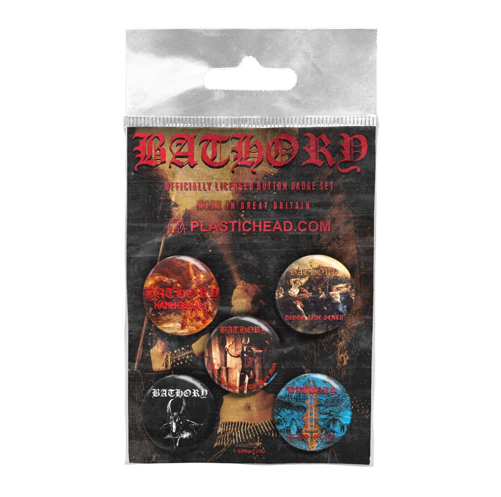 Bathory - Bathory Button Badge Set - Black Metal - BADGEP