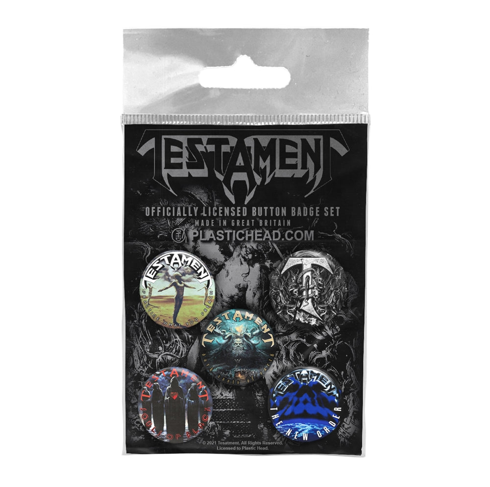 Testament - Testament Button Badge Set - Thrash Metal - BADGEP