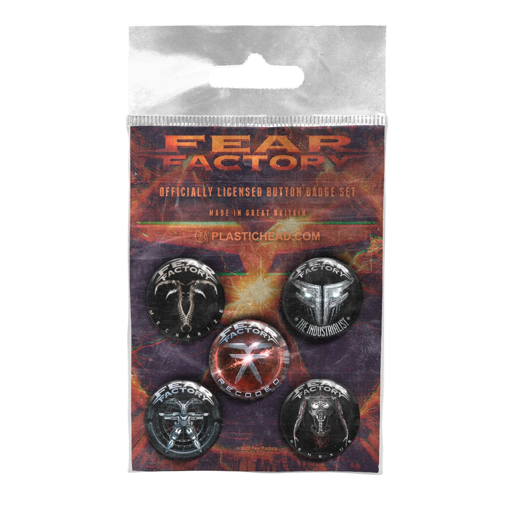 Fear Factory - Albums 2010-2021 Button Badge Set - Metal - BADGEP