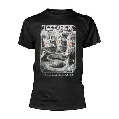 Testament - Titans Of Creation (Grey) Europe 2020 Tour - Thrash Metal - TSFB - T-Shirt, Front & Back Print X-Large