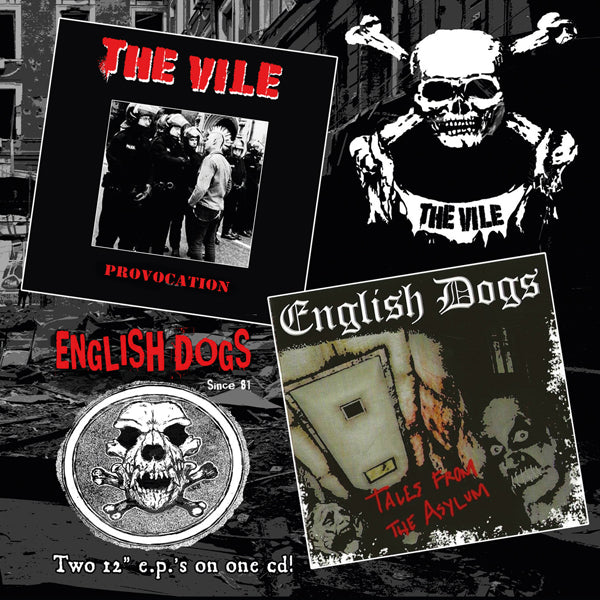 English Dogs / The Vile - Tales From The Asylum / Provocation - Punk - CD