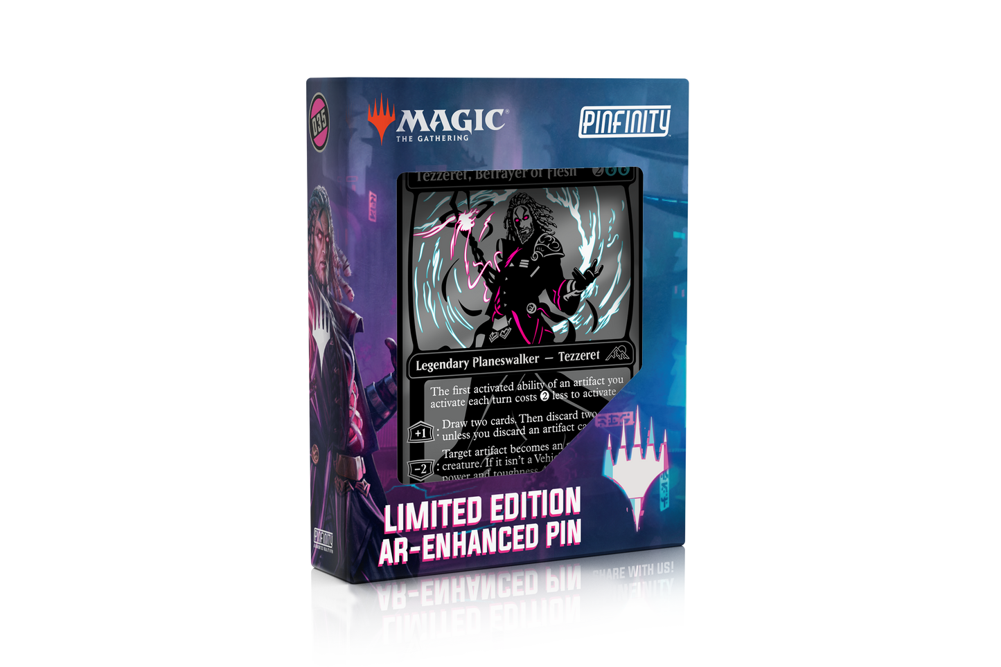 Pinfinity AR Pin: Limited Edition Kamigawa Neon Dynasty Tezzeret - Magic the Gathering PMT035 Pin