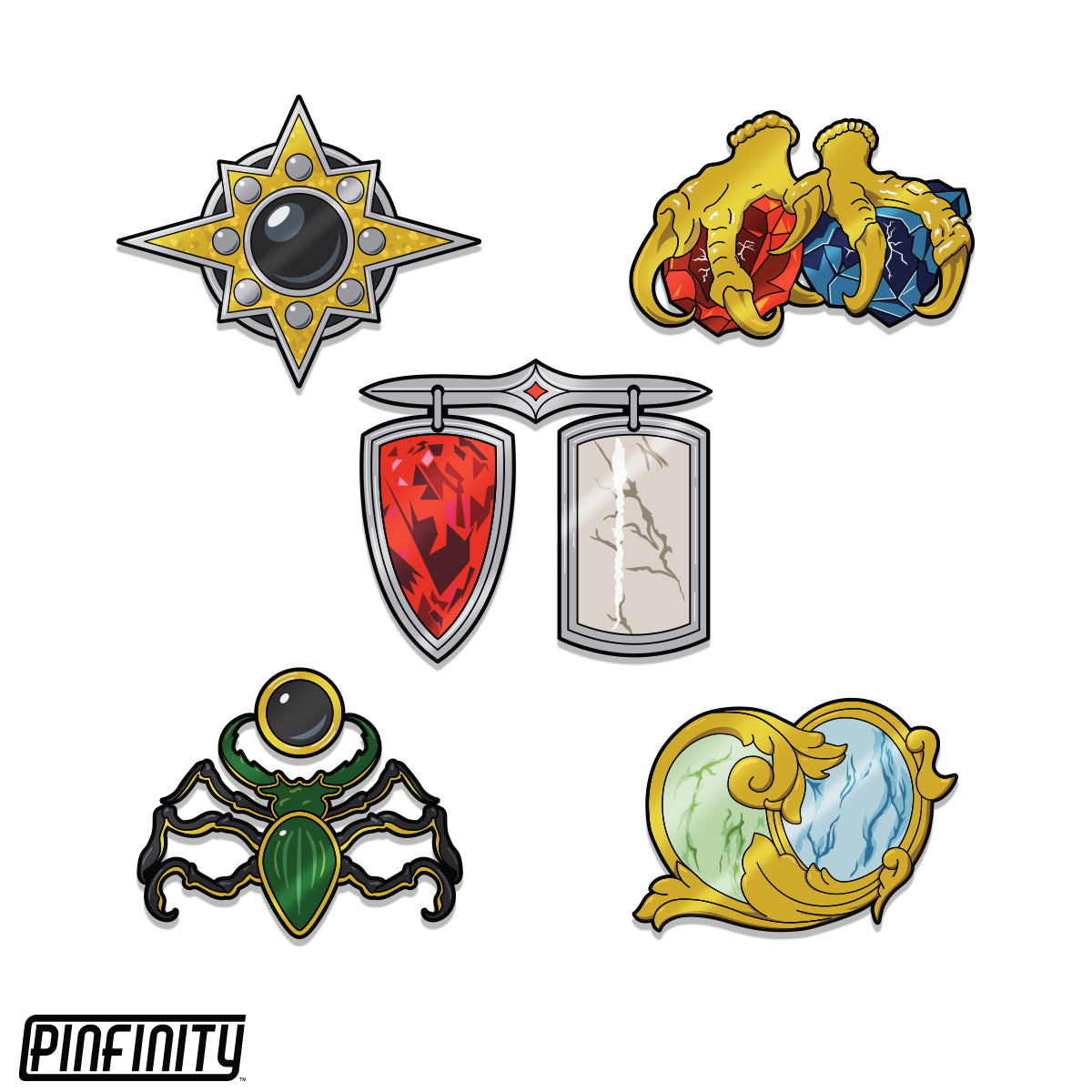 Pinfinity AR Pin: Limited Edition Allied & Enemy Signet Set Double Pack - Magic the Gathering PMTG021 + PMTG031 Pin